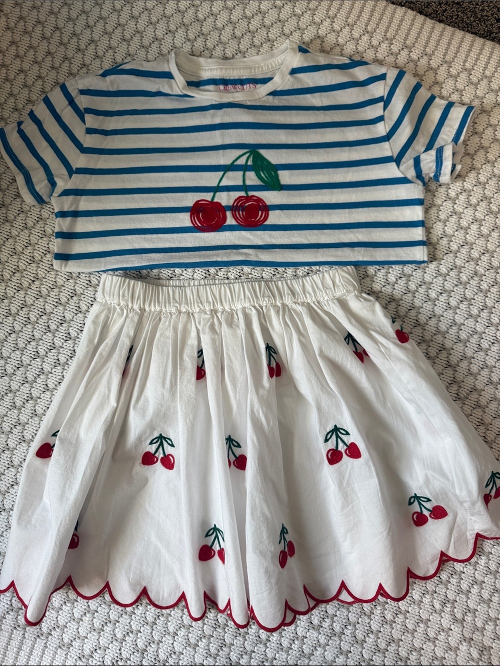 Crewcuts cherry print matching set